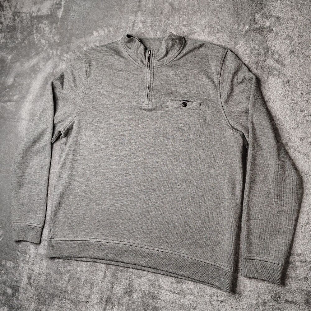 Ted Baker London Sweater Mens 6 Knit Pullover 1/4‎ Zip Wool Blend Business Golf